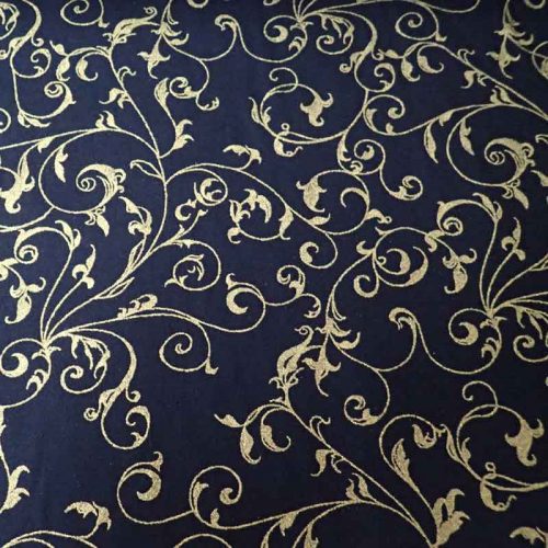 Black Gold Scroll Wideback quilting Fabric