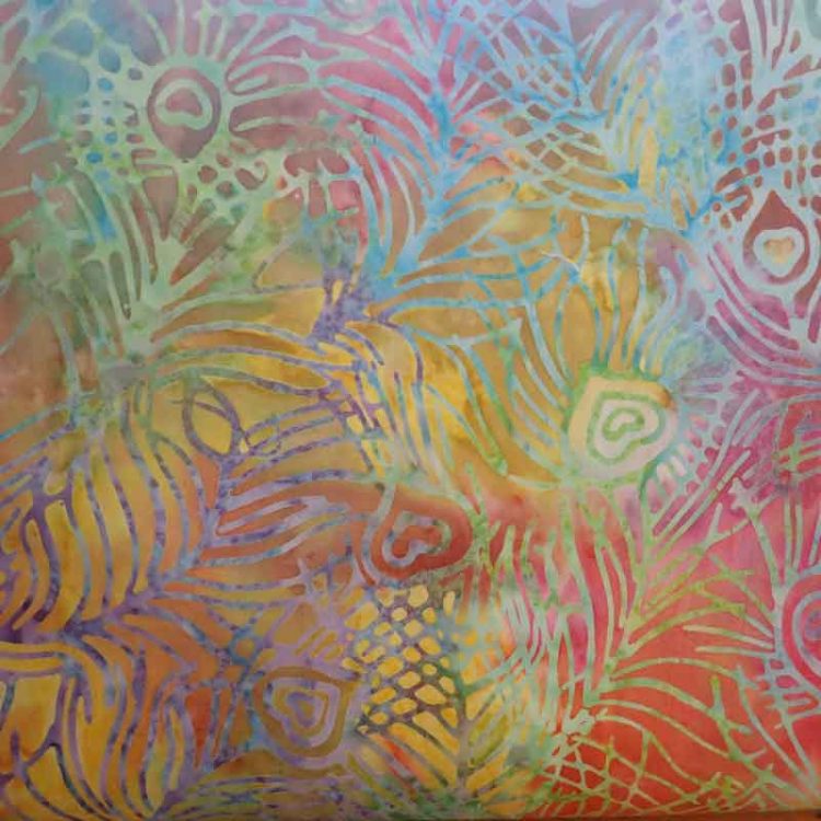 Colourful Peacock Batik