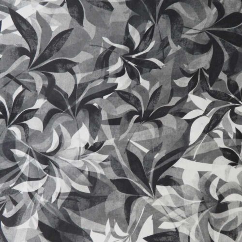 Black shadow leaves wideback fabric