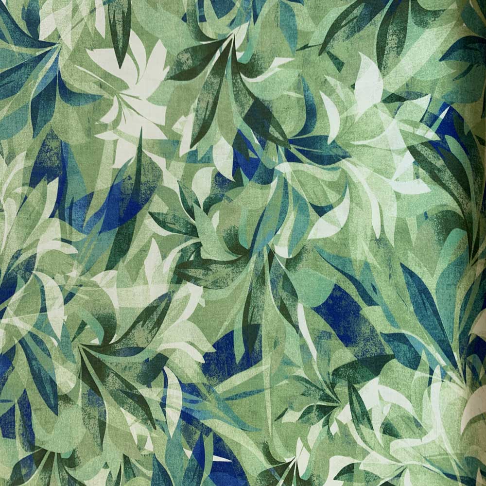 Shadow Leaves Green wideback fabric