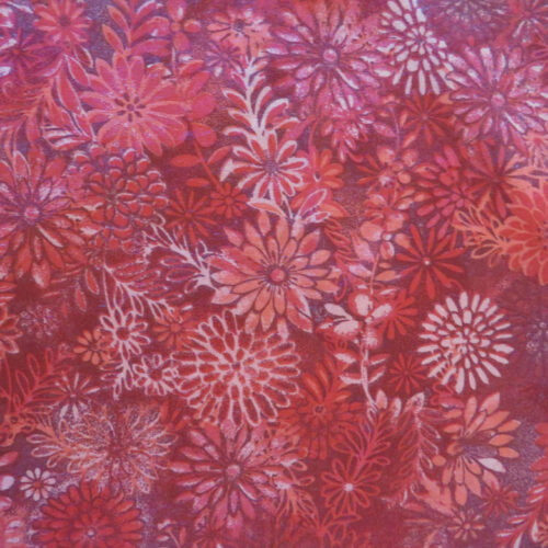 Floral Forest Red Wideback Fabric