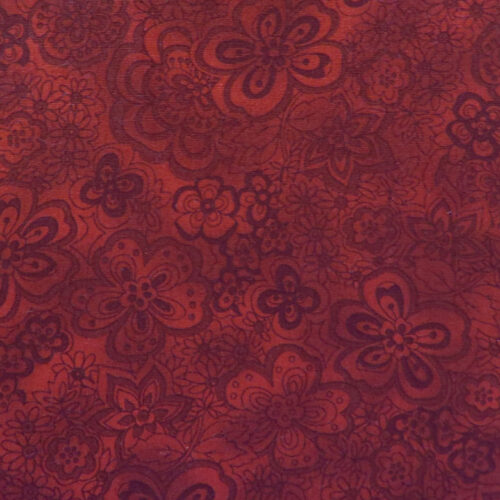 Floral Forest - Red WideBack Fabric