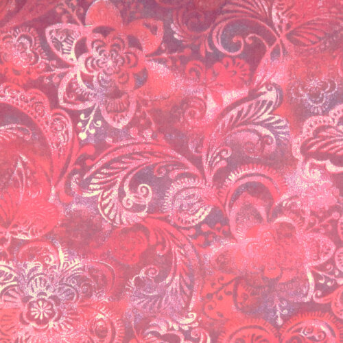Paisley Floral Red Wideback Fabric