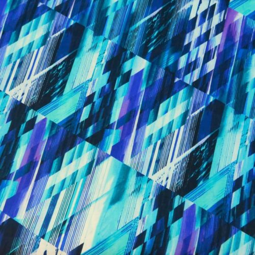 Digital Aqua Wide Back Fabric