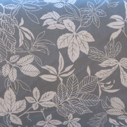 Modern Leaf Grey Wideback Fabric