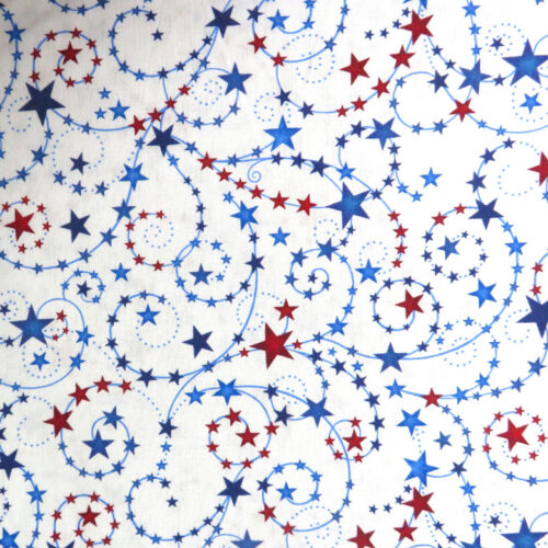Star Spangled White Wideback Fabric