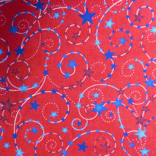 Star Spangled Red Wideback Fabric