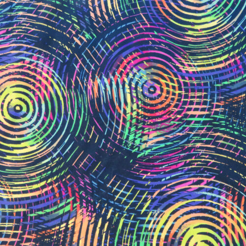 Circle Play Black Wideback Fabric