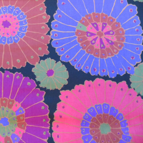 Kaffee Fassett Carpet Black Wideback Fabric