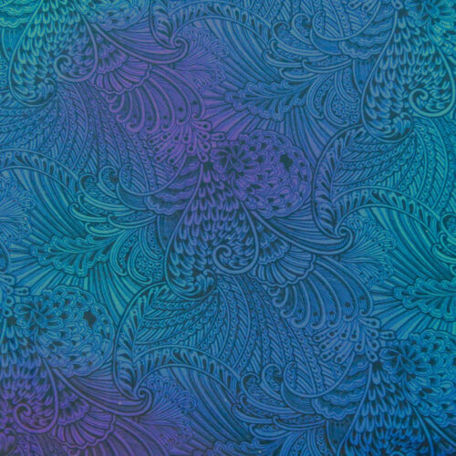 Peacock Fantasy Dark Opulence Wideback Fabric