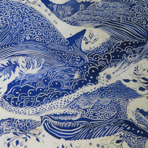 Nautical Blue Wideback Fabric