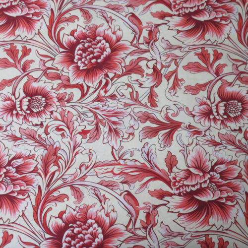 Fleur Red Wideback Fabric