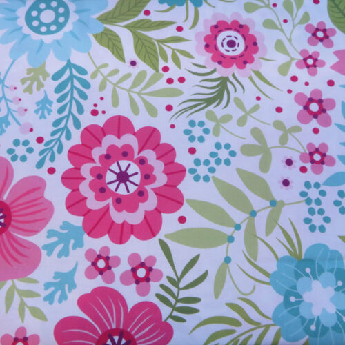 Secret Garden White Wideback Fabric