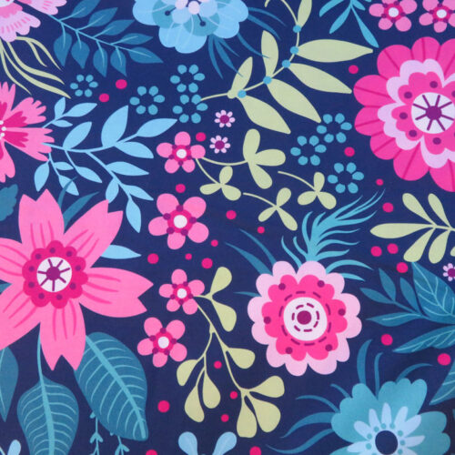 Secret Garden Navy Wideback Fabric