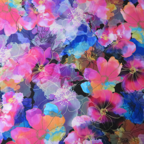 Artful Blooms Azalea Wideback Fabric