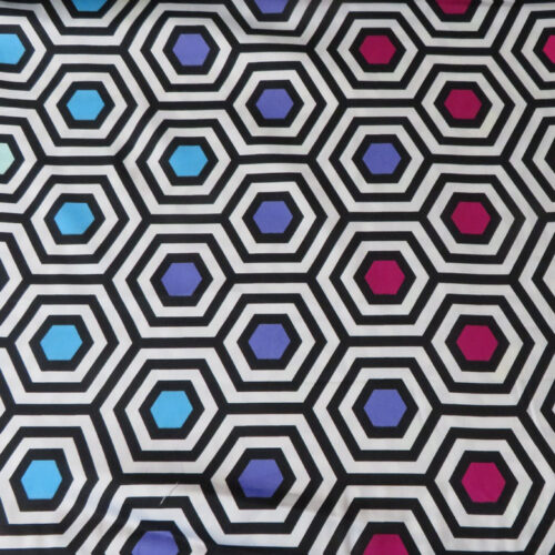 True Colours Ink Rainbow Hexi Wideback Fabric
